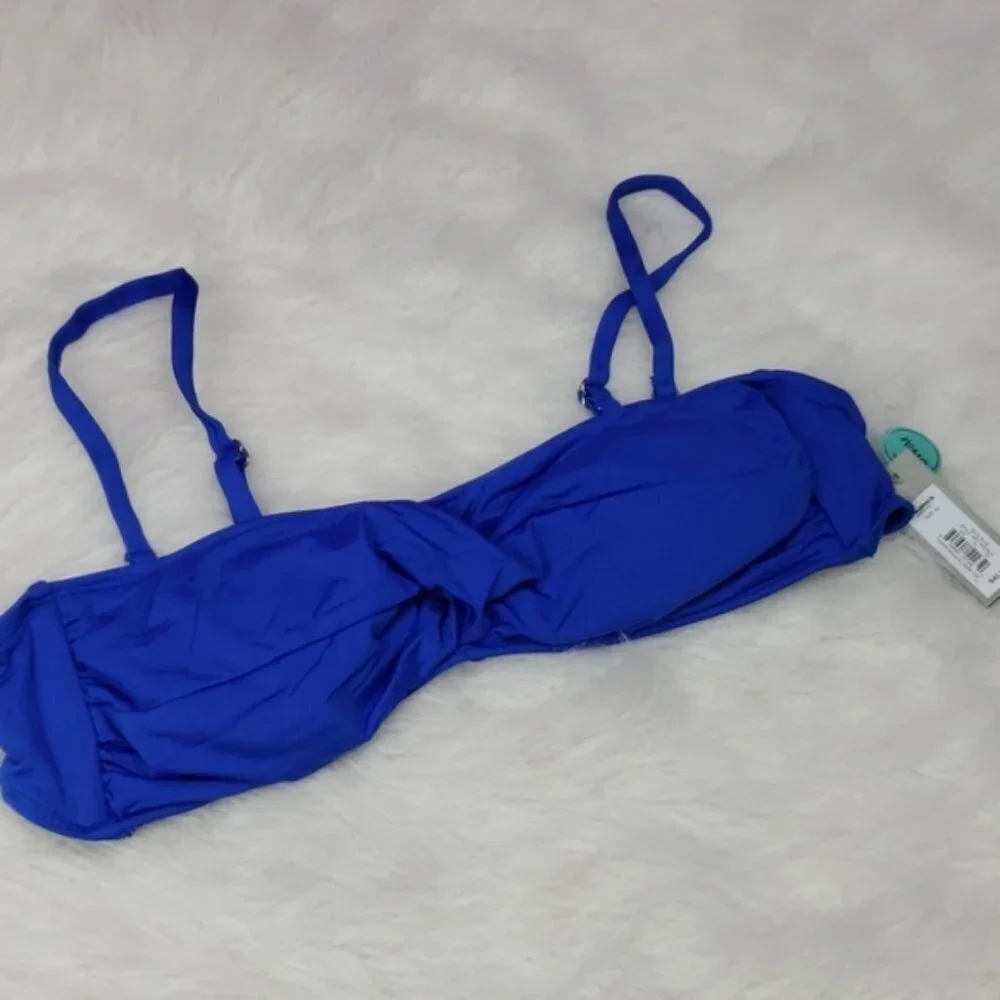new apt 9 royal blue twist front bikini top